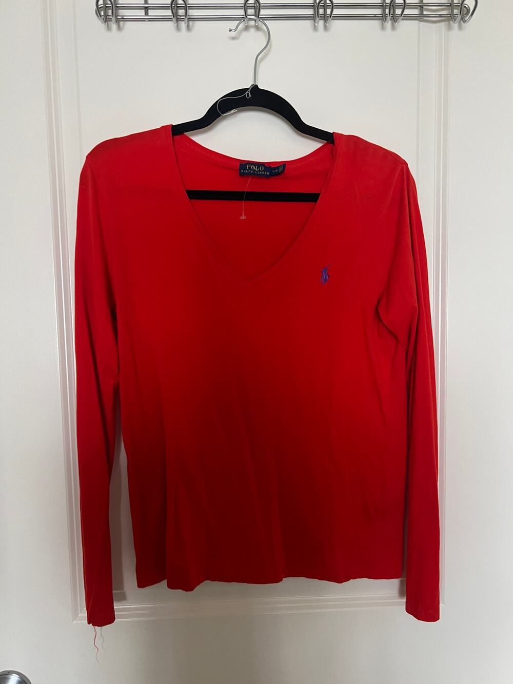 Polo Ralph Lauren Bright Orange Long sleeve top Large